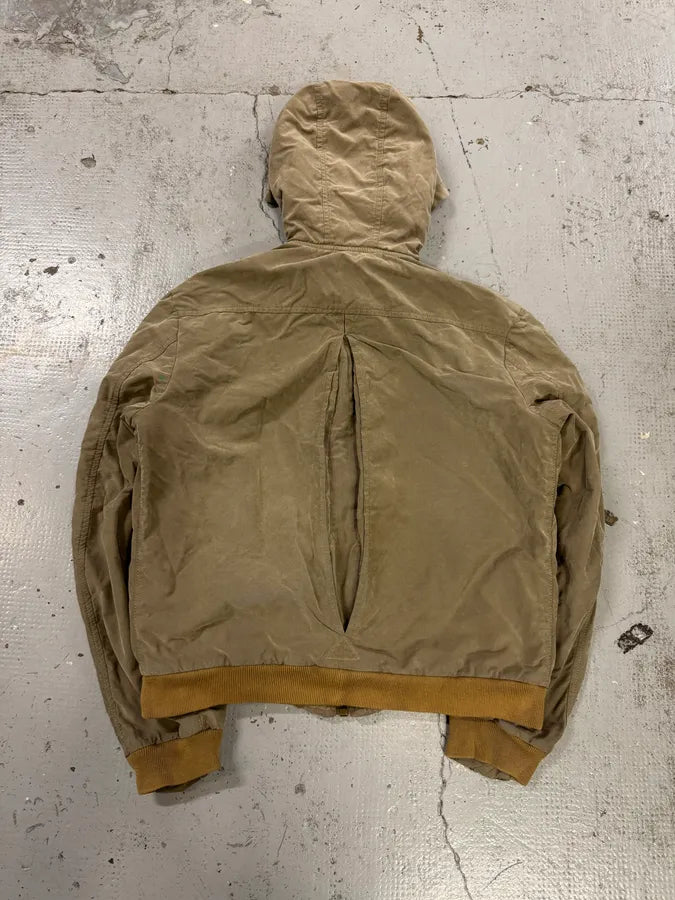 AW2003 Dolce & Gabbana Arm Zip Beige Hooded Bomber Jacket rXNNQdk 6