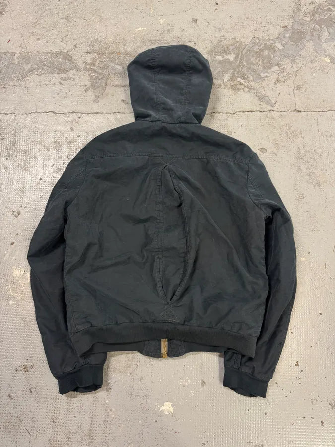 AW2003 Dolce & Gabbana Arm Zip Navy Hooded Bomber Jacket NHEfthX 8