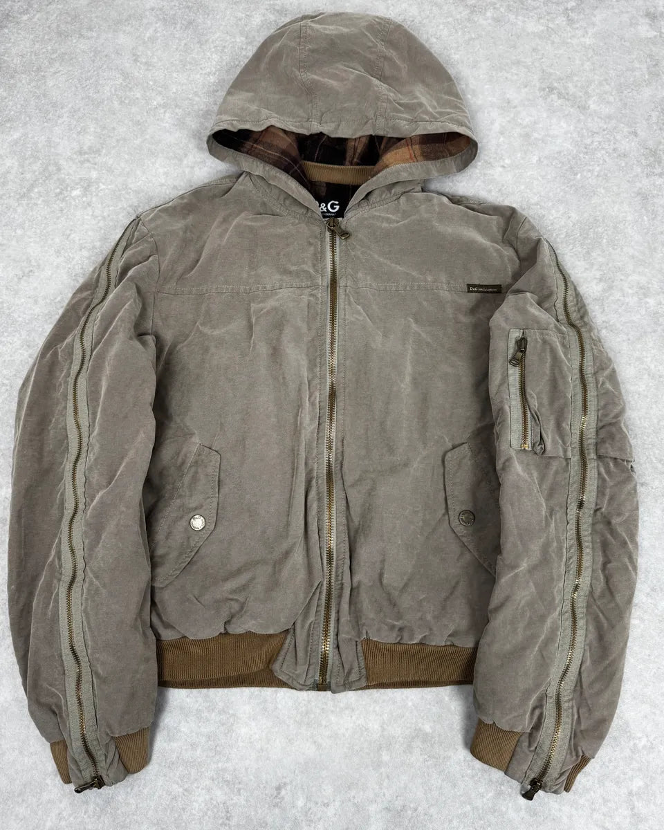 AW2003 Dolce & Gabbana Arm Zips Bomber Jacket zuYqgJA 0