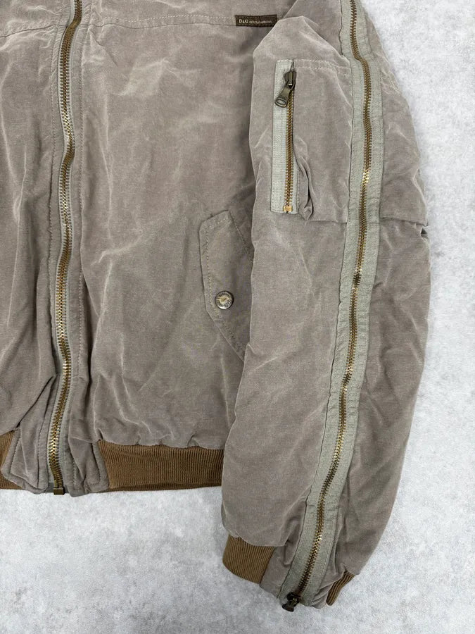 AW2003 Dolce & Gabbana Arm Zips Bomber Jacket zuYqgJA 7