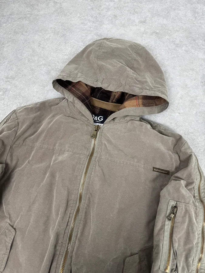 AW2003 Dolce & Gabbana Arm Zips Bomber Jacket zuYqgJA 4