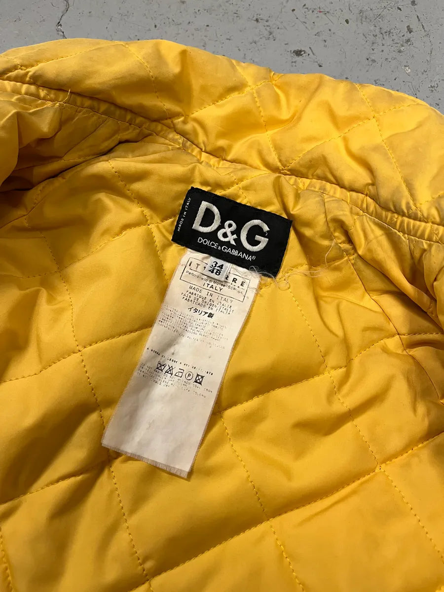 AW2003 Dolce & Gabbana Astro Black & Yellow Puffer Jacket JDZYVLa 10
