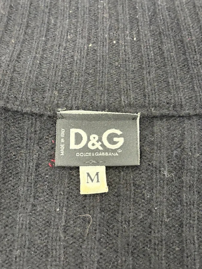 AW2003 Dolce & Gabbana Asymmetrical Navy Zip-up Sweater xgDUiNr 9