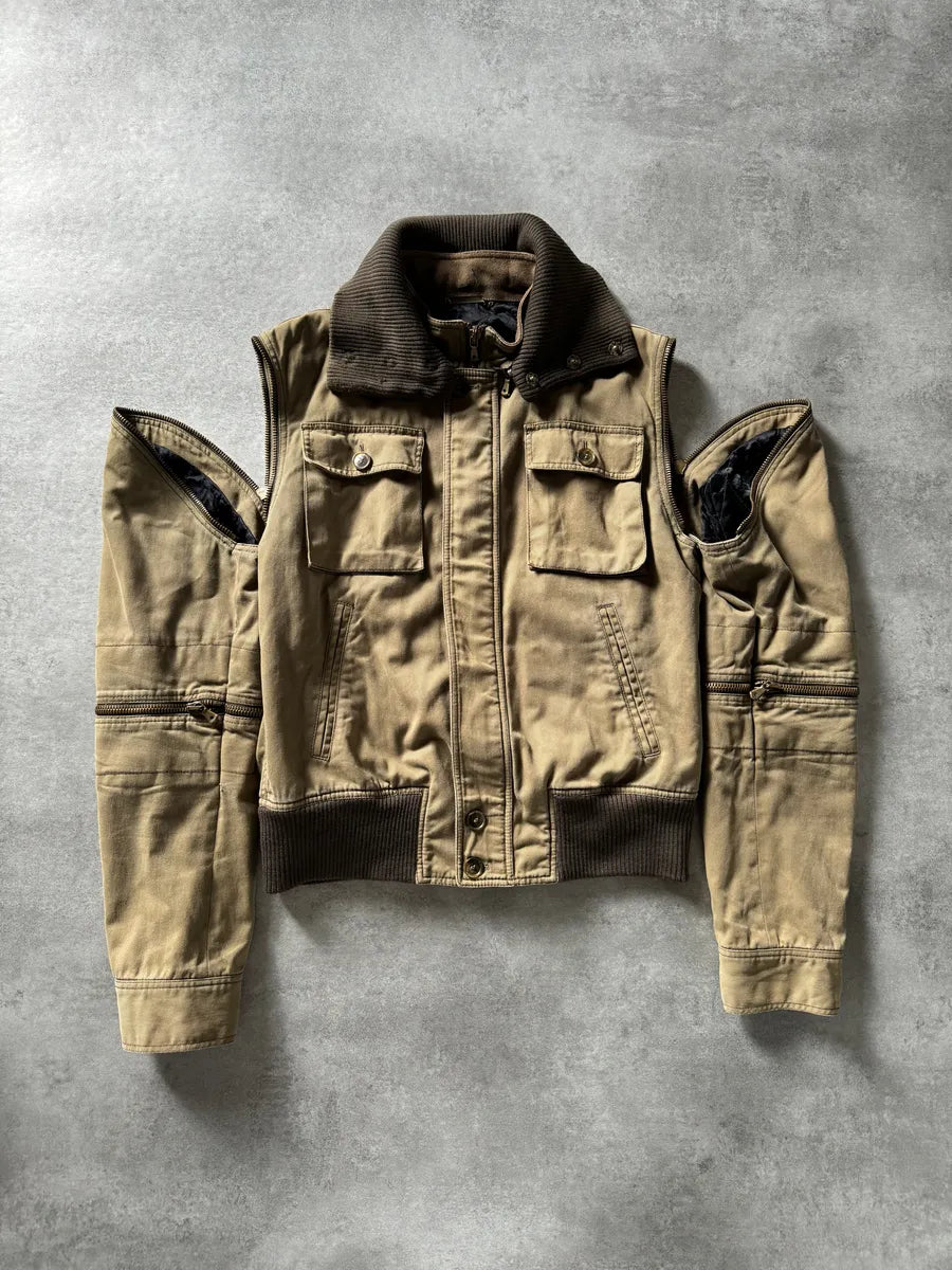 AW2003 Dolce & Gabbana Aviator Army Detachable Zips Jacket (M) yNQesKR 1