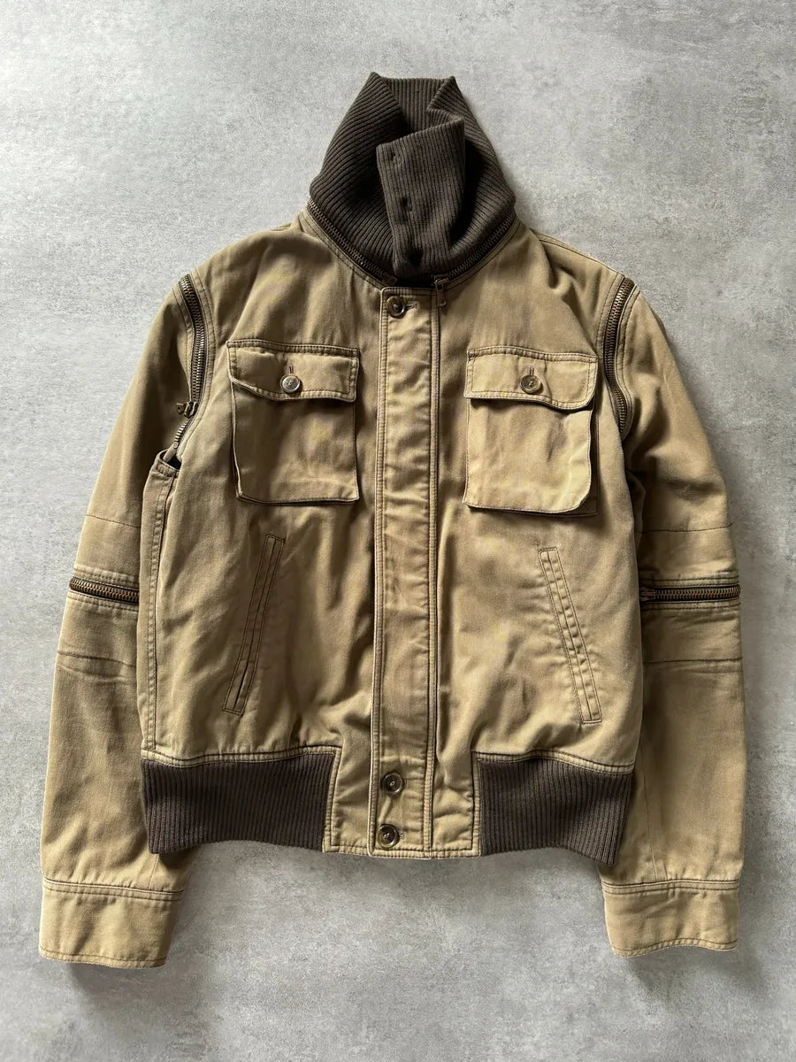 AW2003 Dolce & Gabbana Aviator Army Detachable Zips Jacket (M) yNQesKR 3