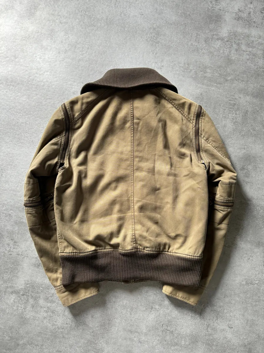 AW2003 Dolce & Gabbana Aviator Army Detachable Zips Jacket (M) yNQesKR 5