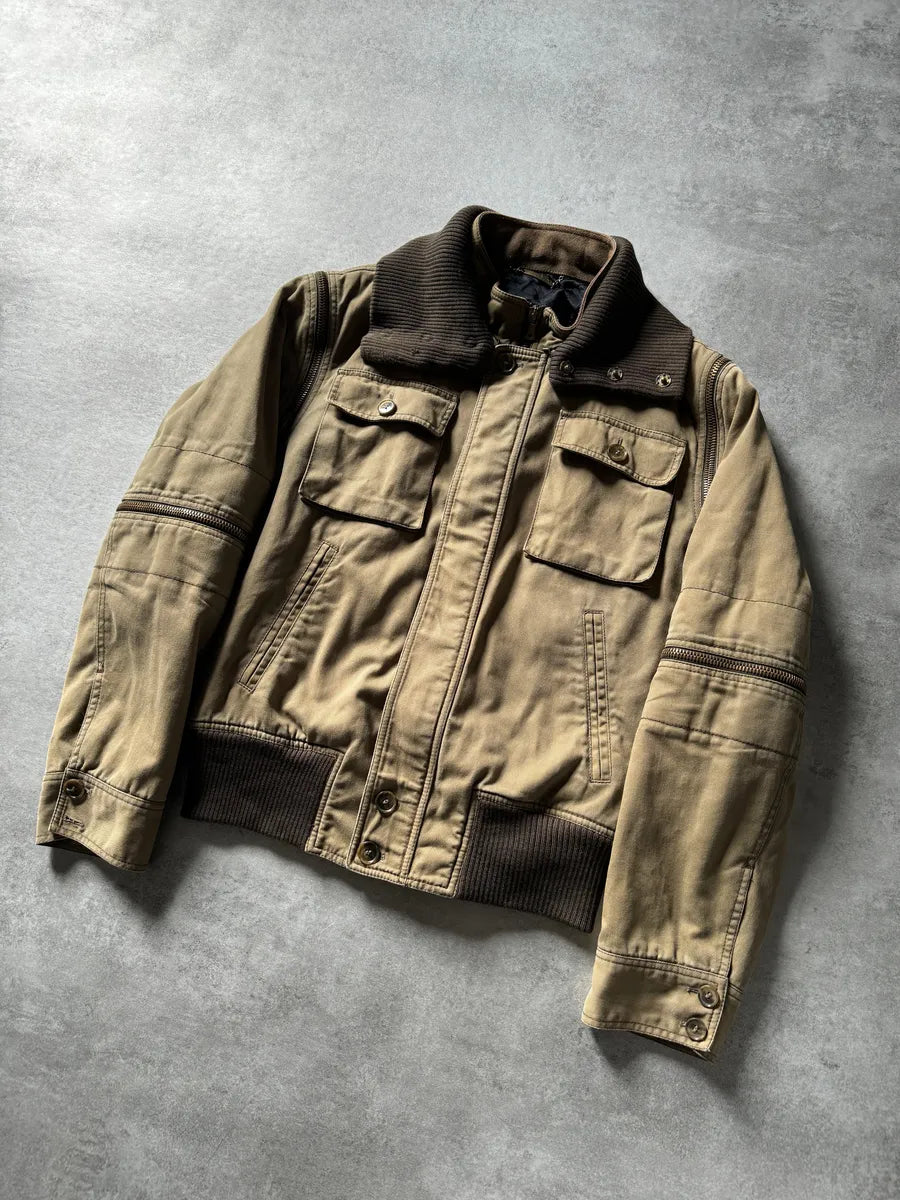 AW2003 Dolce & Gabbana Aviator Army Detachable Zips Jacket (M) yNQesKR 6