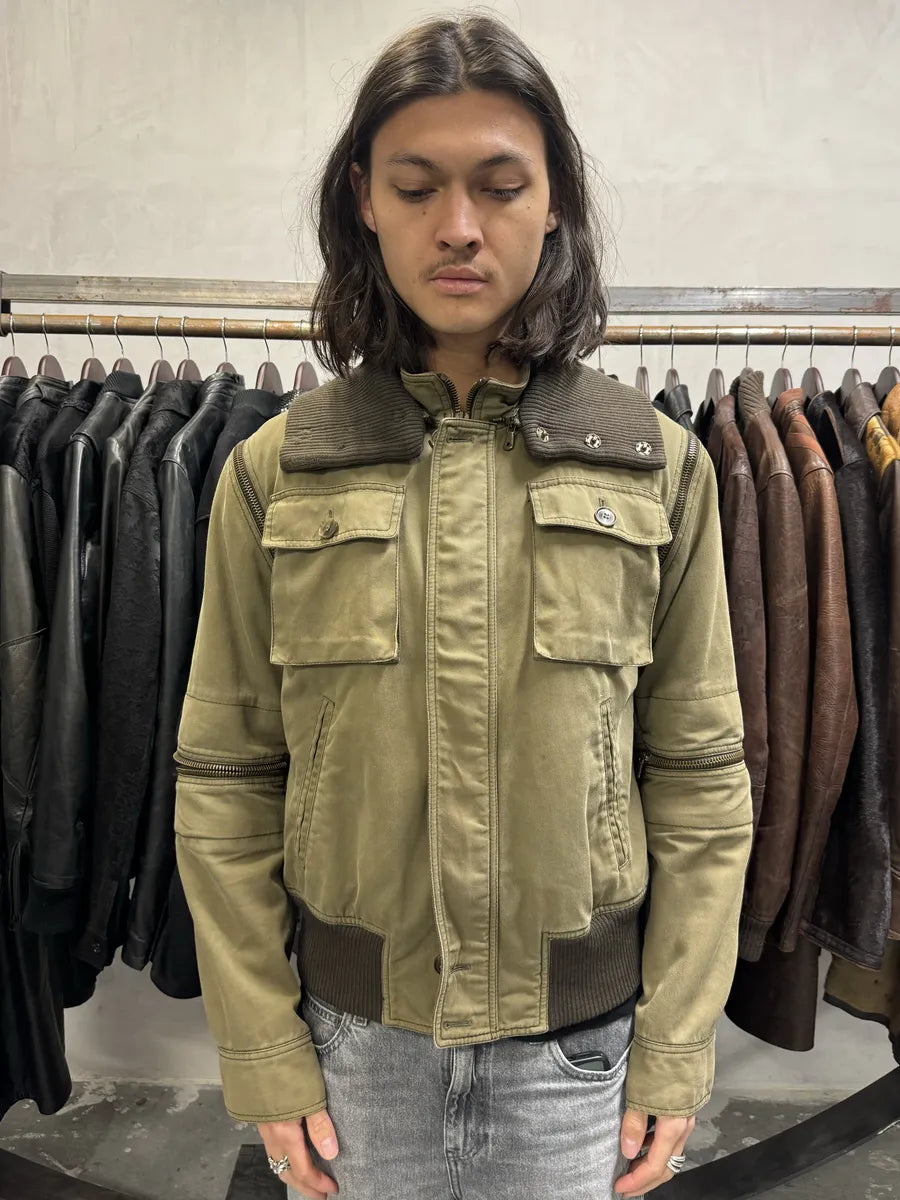 AW2003 Dolce & Gabbana Aviator Army Detachable Zips Jacket (M) yNQesKR 0