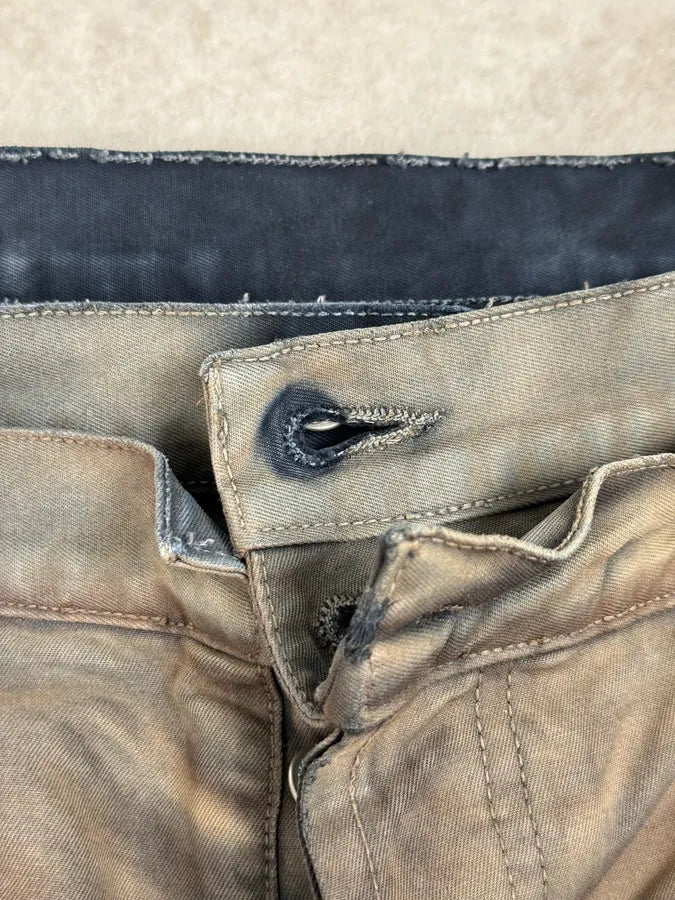 AW2003 Dolce & Gabbana Black & Beige Faded Cargo Pants znnTzAa 10