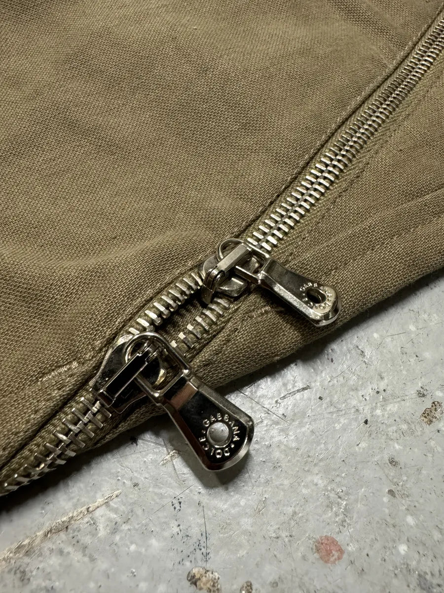 AW2003 Dolce & Gabbana Beige Anatomic Zip Relaxed Cozy Pants (M) 9