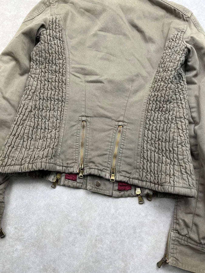 AW2003 Dolce & Gabbana Green Multi-Zip Military Jacket RrNkkTg 8