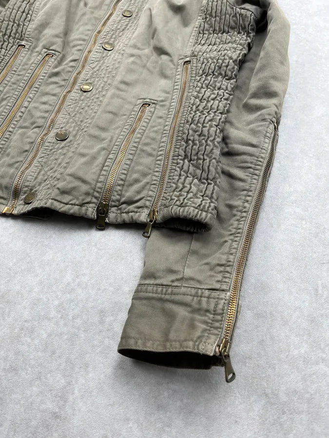 AW2003 Dolce & Gabbana Green Multi-Zip Military Jacket RrNkkTg 7