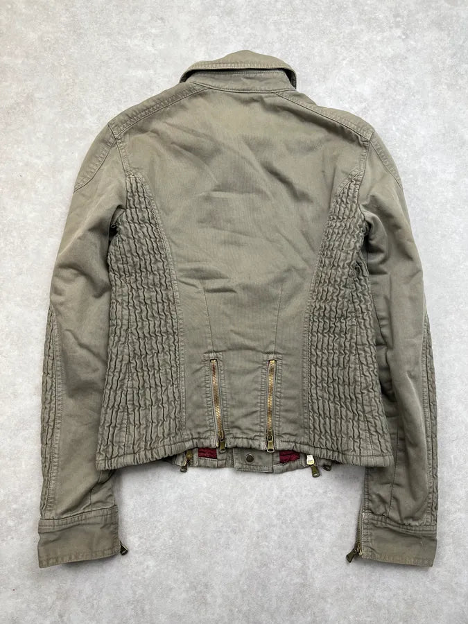 AW2003 Dolce & Gabbana Green Multi-Zip Military Jacket RrNkkTg 3