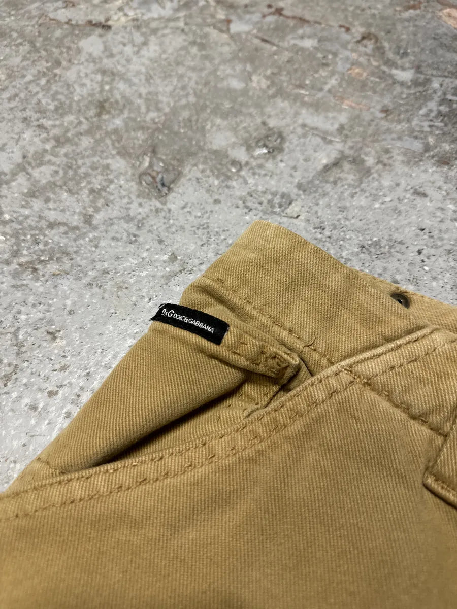 AW2003 Dolce & Gabbana Beige Multi Pockets Cargo Pants (S) HmIHbQd 6