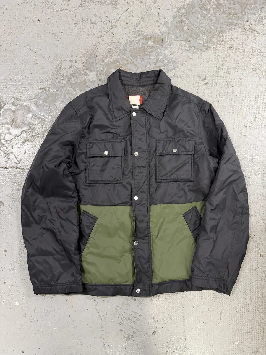 AW2003 Dolce & Gabbana Black & Khaki Green Nylon Jacket phJxZVi 4