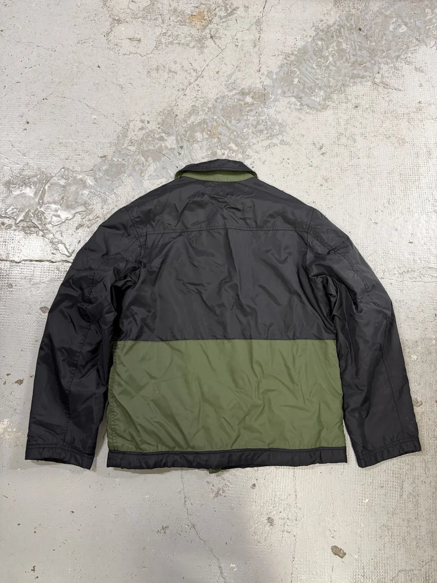 AW2003 Dolce & Gabbana Black & Khaki Green Nylon Jacket phJxZVi 7