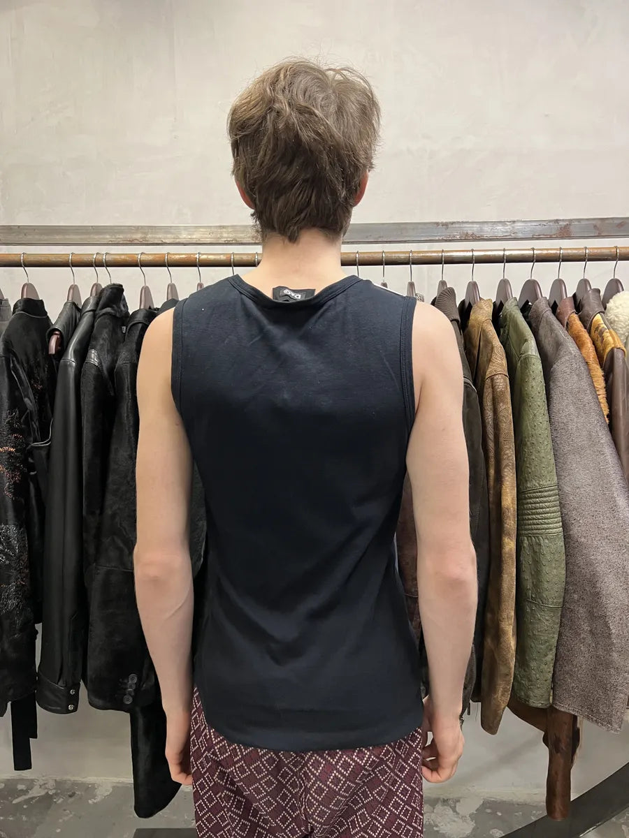 AW2003 Dolce & Gabbana Black Bondage Strap Tank Top (M) 2