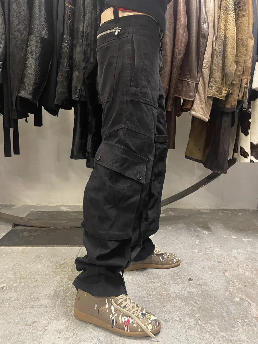 AW2003 Dolce & Gabbana Black Bondage Strapped Cargo Pants (L) UyjrwYK 4