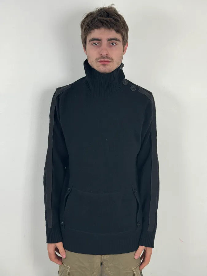 AW2003 Dolce & Gabbana Black Bondage Turtleneck Sweater sgyqFAr 1