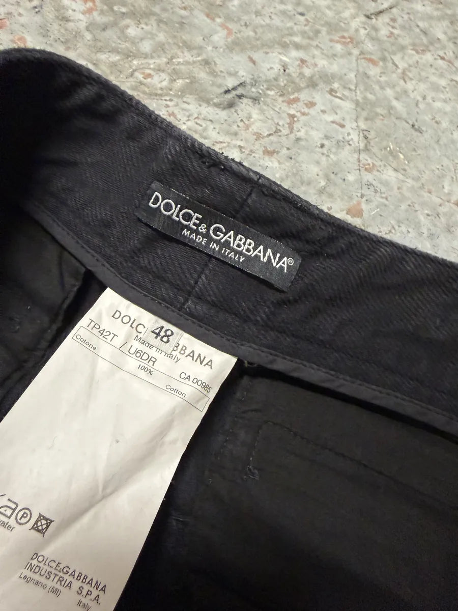 AW2003 Dolce & Gabbana Black Cargo Straps Bondage Pants SQyVNwd 11