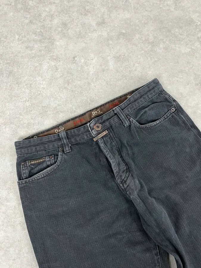 AW2003 Dolce & Gabbana Black Denim Jeans KUdlzQA 5