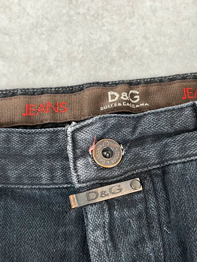 AW2003 Dolce & Gabbana Black Denim Jeans KUdlzQA 9