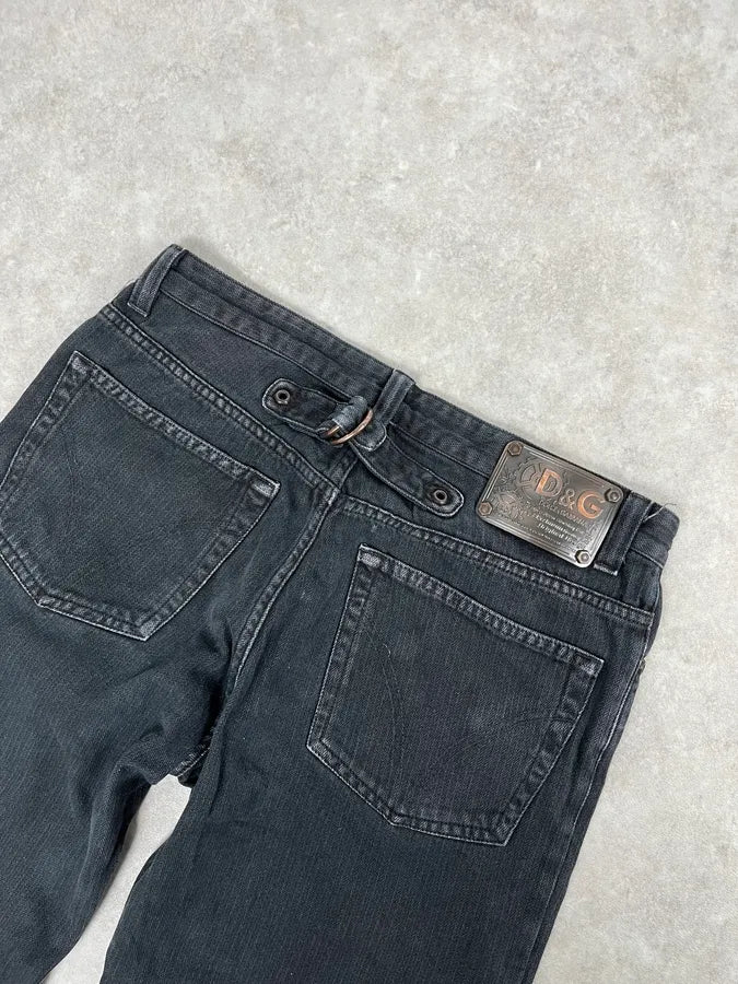 AW2003 Dolce & Gabbana Black Denim Jeans KUdlzQA 6