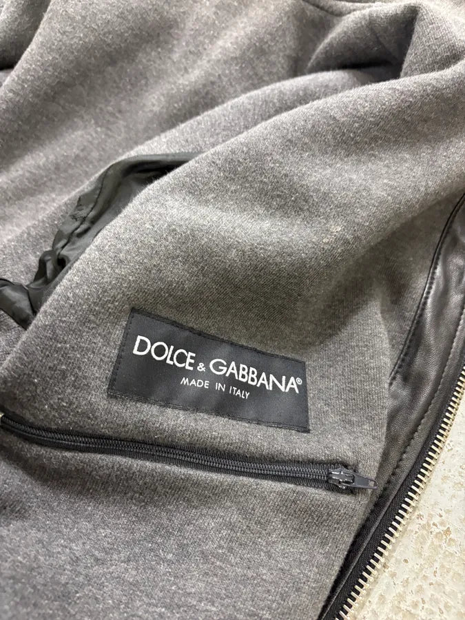 AW2003 Dolce & Gabbana Black Hooded Lambskin Bomber Jacket  rUsRCBY 10