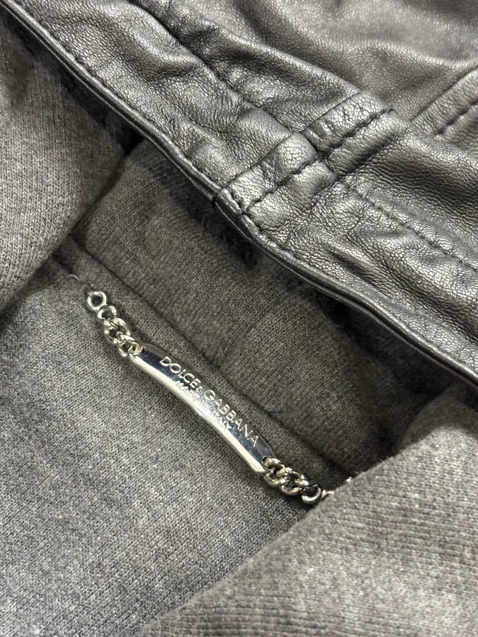 AW2003 Dolce & Gabbana Black Hooded Lambskin Bomber Jacket  rUsRCBY 8