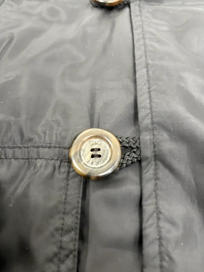 AW2003 Dolce & Gabbana Black Hooded Long Aviator Parka Jacket DbPukez 4