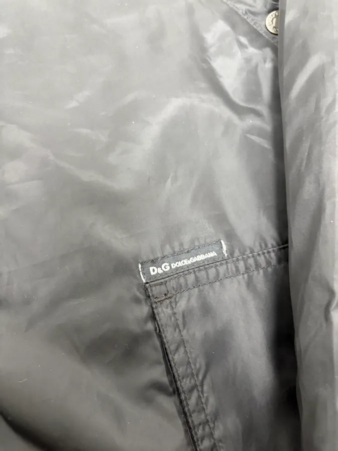 AW2003 Dolce & Gabbana Black Hooded Long Aviator Parka Jacket DbPukez 5