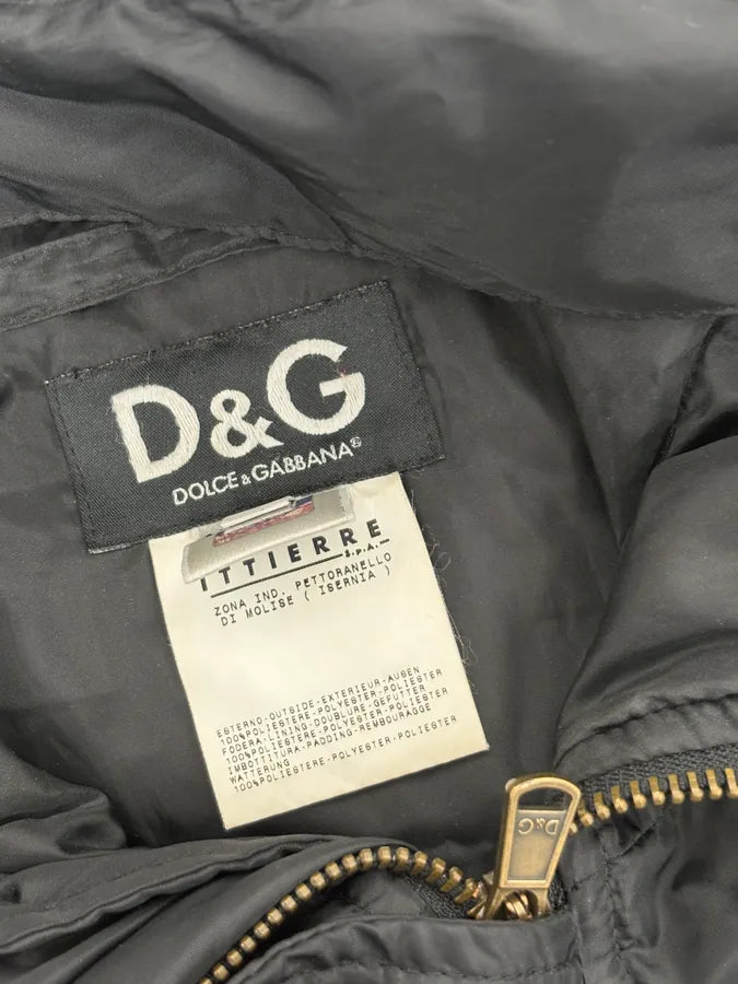 AW2003 Dolce & Gabbana Black Hooded Long Aviator Parka Jacket DbPukez 7