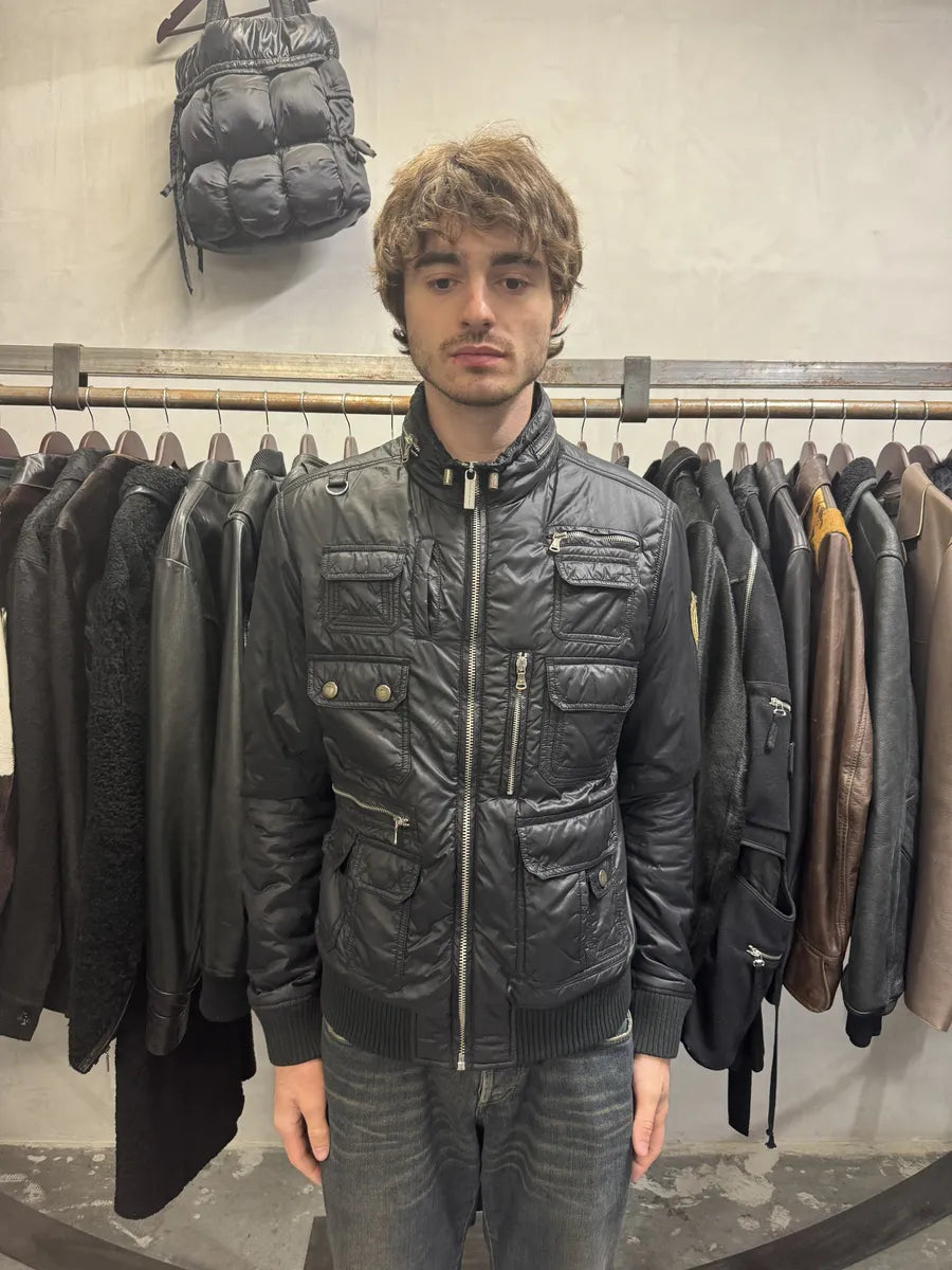 AW2003 Dolce & Gabbana Black Multi Pockets Puffer Jacket (M) PuVvNjN 1