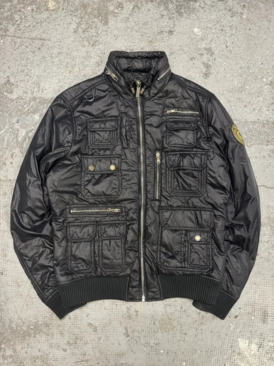 AW2003 Dolce & Gabbana Black Multi Pockets Puffer Jacket – Dolce