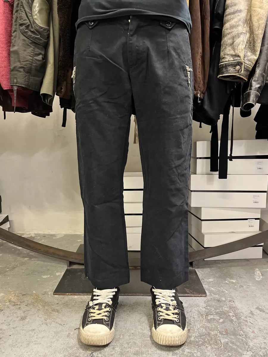 AW2003 Dolce & Gabbana Black Side Zips Anatomic Pants subDFVA 1