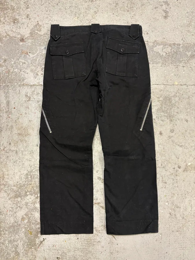 AW2003 Dolce & Gabbana Black Side Zips Anatomic Pants subDFVA 6