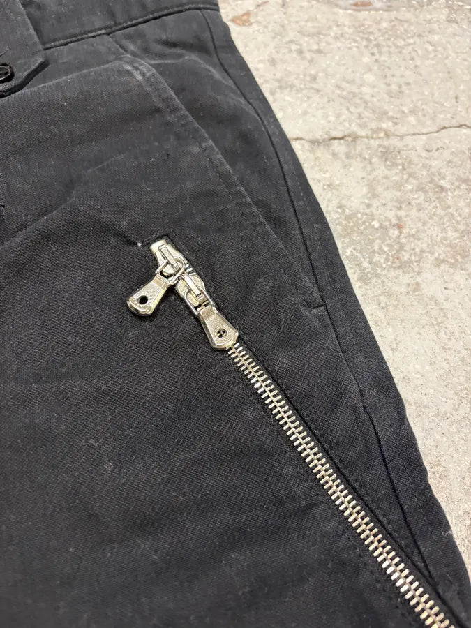 AW2003 Dolce & Gabbana Black Side Zips Anatomic Pants subDFVA 8