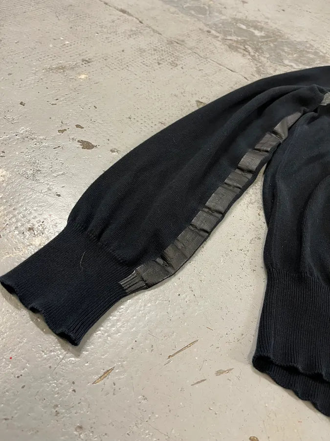 AW2003 Dolce & Gabbana Black Wool Tapes Sweater pqsbiua 5