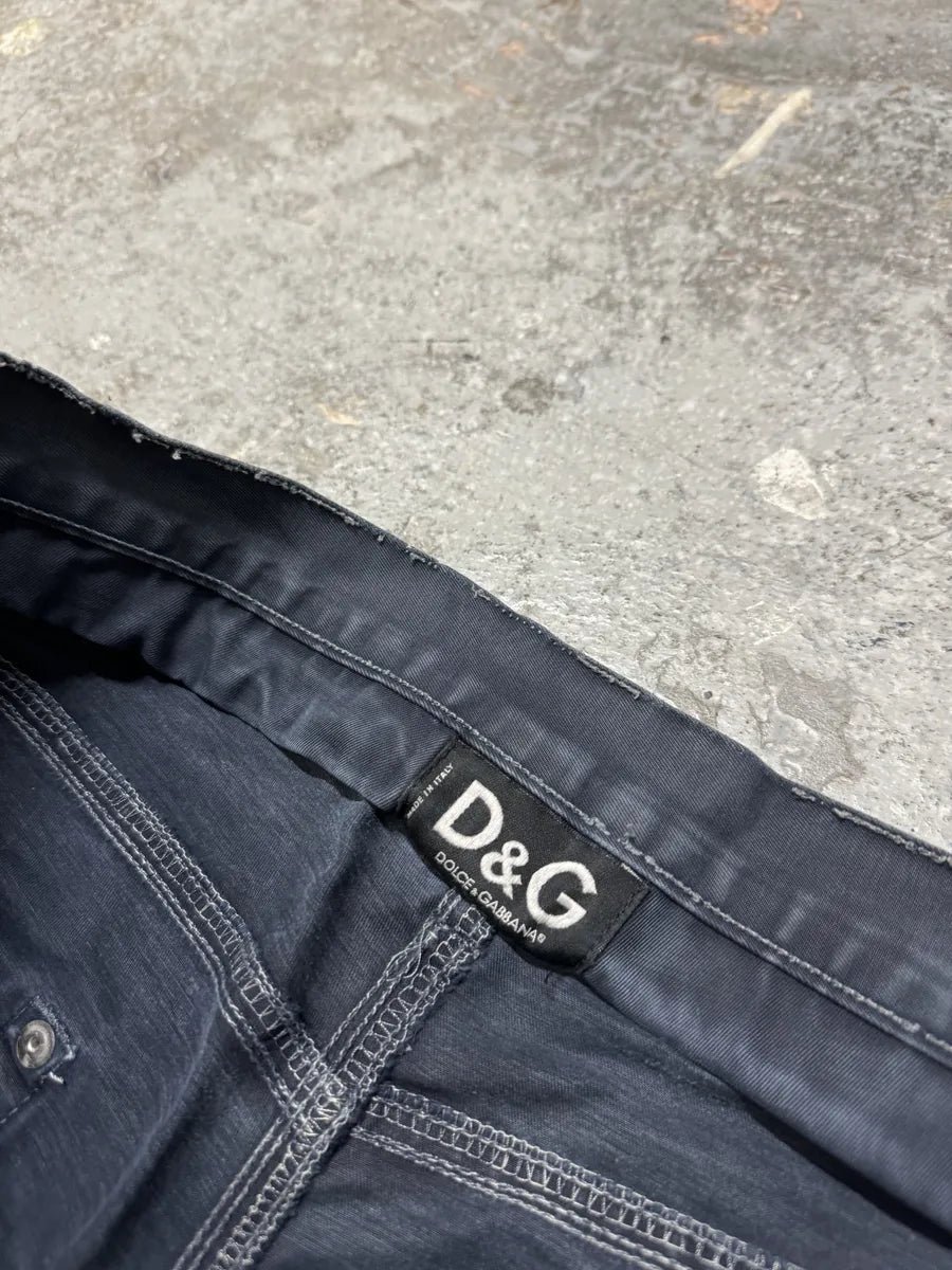 AW2003 Dolce & Gabbana Bleached Multi Pockets Beige/Dark Pants (M/L) mFQtQQw 10