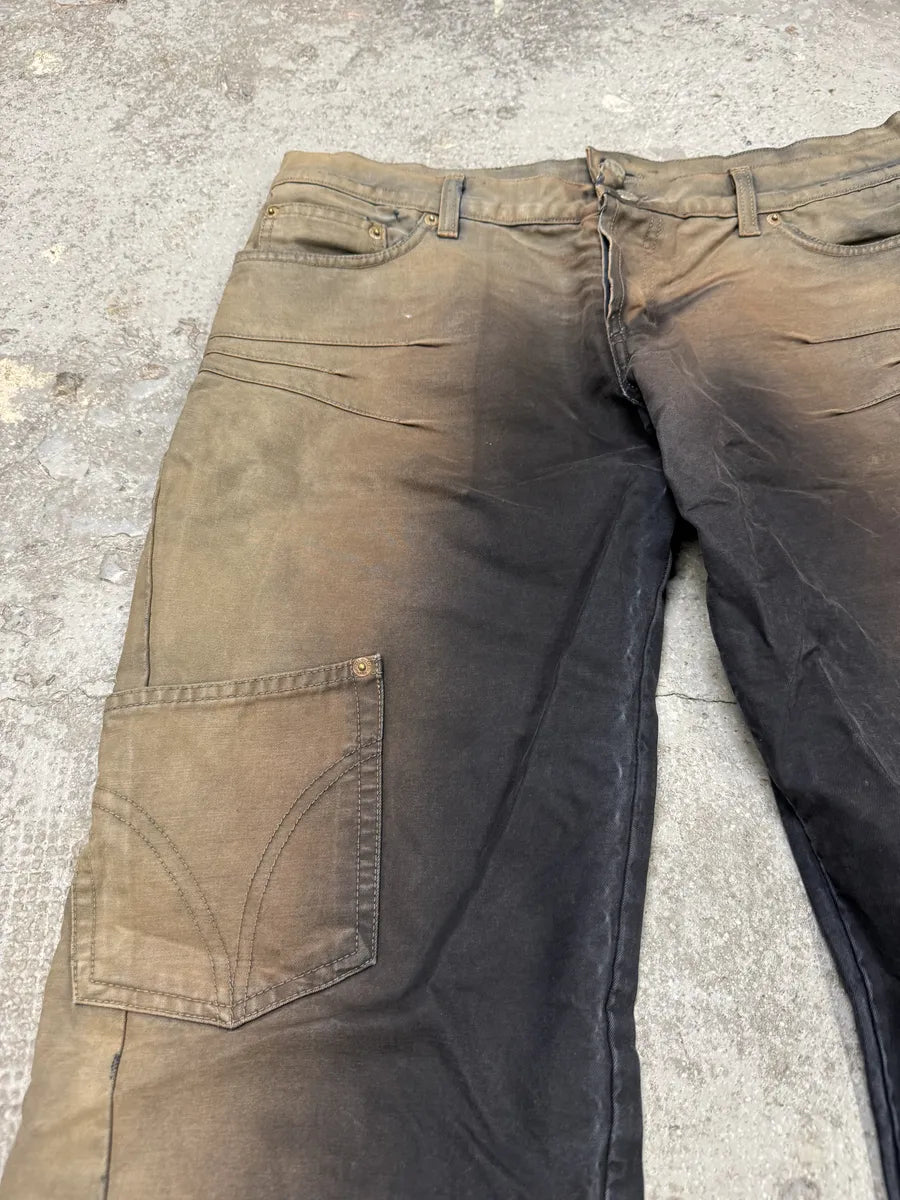 AW2003 Dolce & Gabbana Bleached Multi Pockets Beige/Dark Pants (M/L) mFQtQQw 12