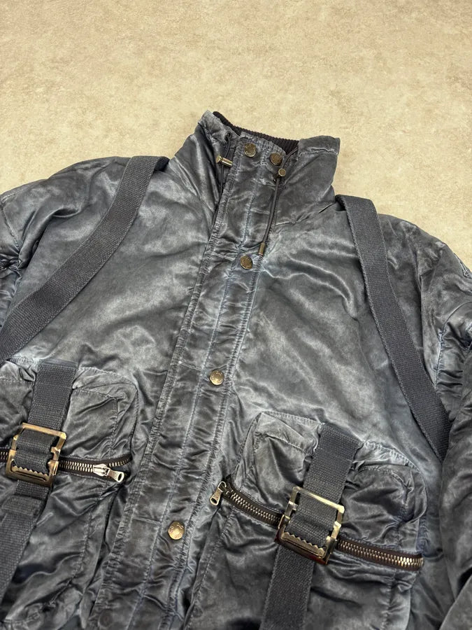 AW2003 Dolce & Gabbana Blue Aviator Bondage Jacket xUVEJki 6