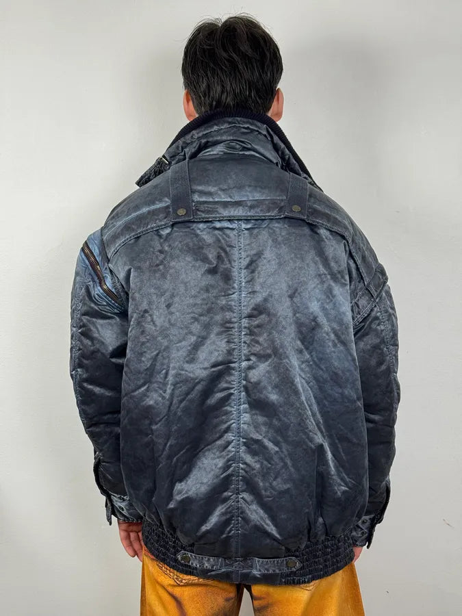 AW2003 Dolce & Gabbana Blue Aviator Bondage Jacket xUVEJki 3