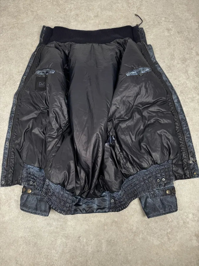 AW2003 Dolce & Gabbana Blue Aviator Bondage Jacket xUVEJki 9