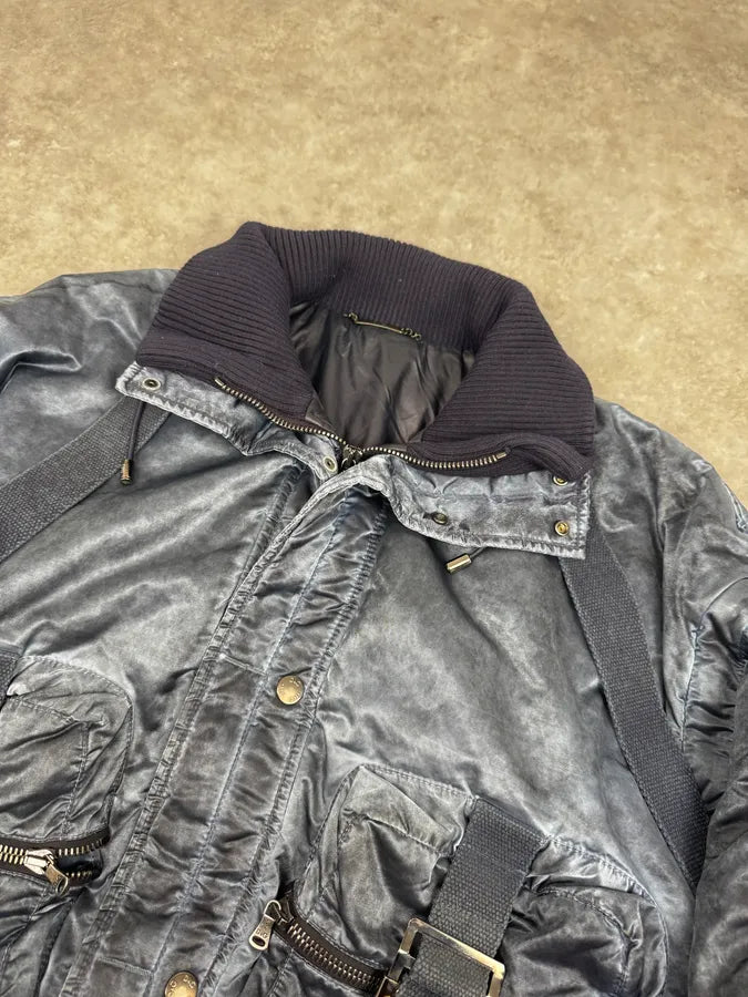 AW2003 Dolce & Gabbana Blue Aviator Bondage Jacket xUVEJki 7