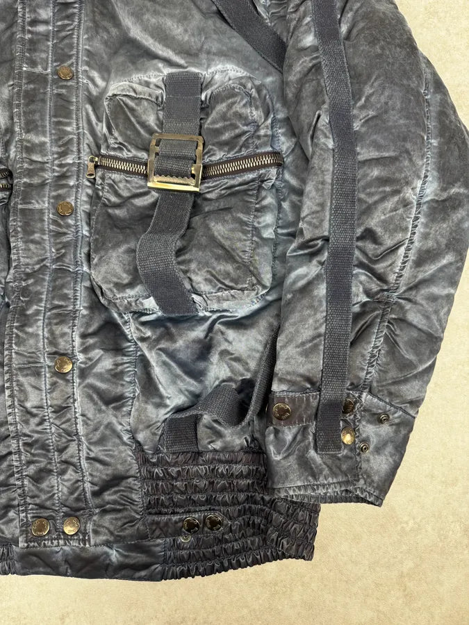 AW2003 Dolce & Gabbana Blue Aviator Bondage Jacket xUVEJki 10