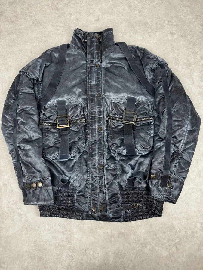 AW2003 Dolce & Gabbana Blue Aviator Bondage Jacket xUVEJki 0