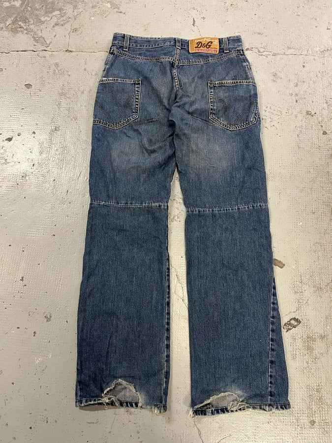 AW2003 Dolce & Gabbana Blue Cargo Jeans AaQSLWr 7