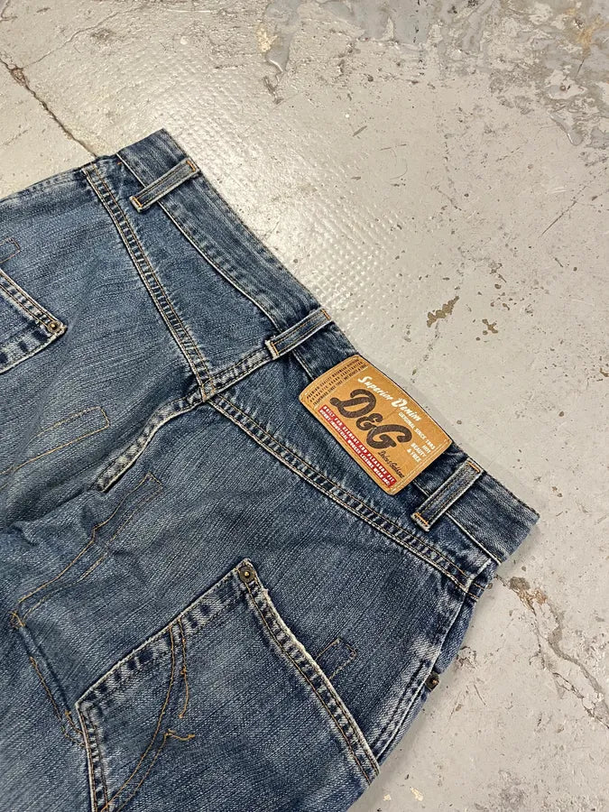 AW2003 Dolce & Gabbana Blue Cargo Jeans AaQSLWr 8
