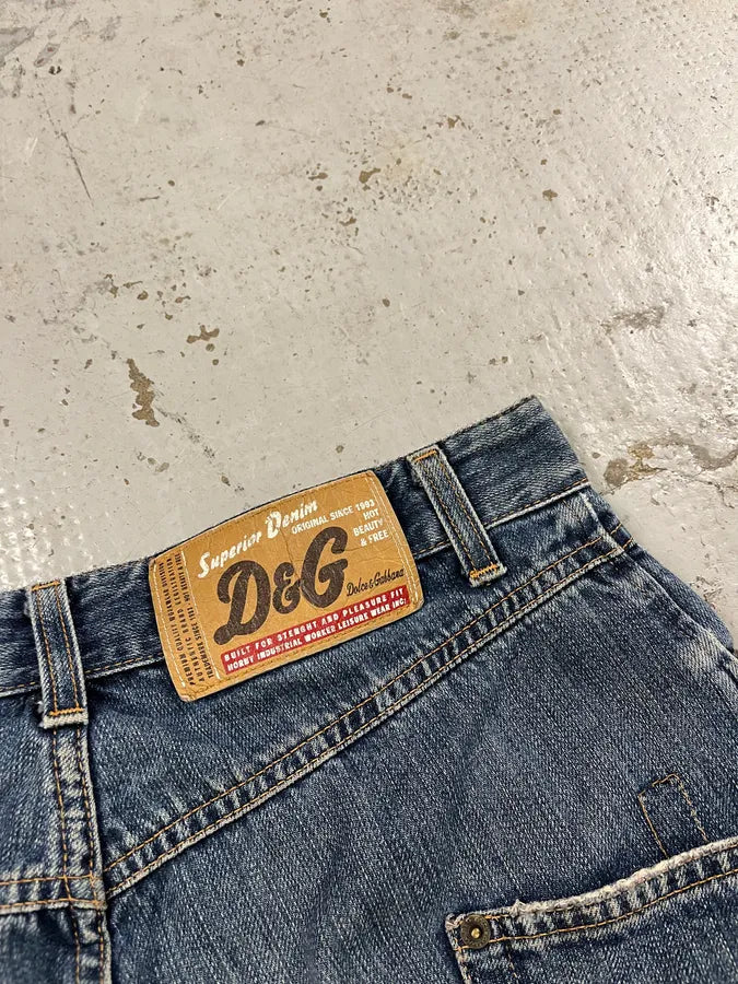 AW2003 Dolce & Gabbana Blue Cargo Jeans AaQSLWr 9