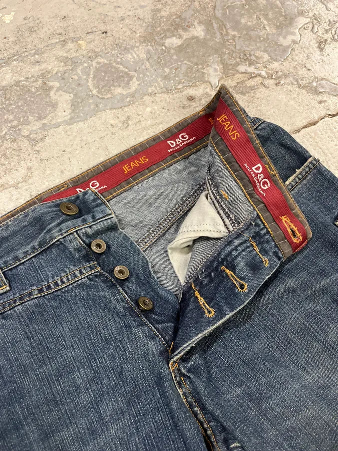 AW2003 Dolce & Gabbana Blue Denim Jeans UzfIpyr 10